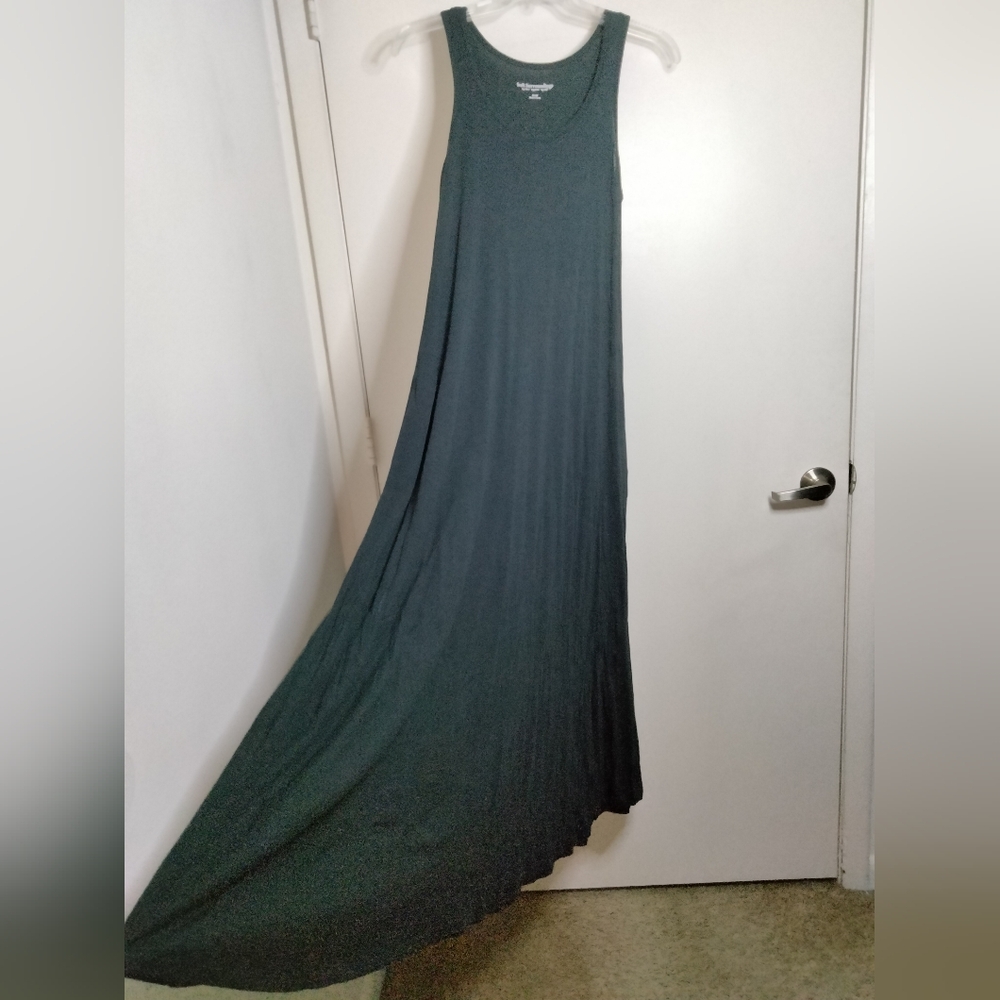 Soft Surroundings (Sz S) Black Scoop Neckline Sleeveless Slip Pocket Maxi Dress
